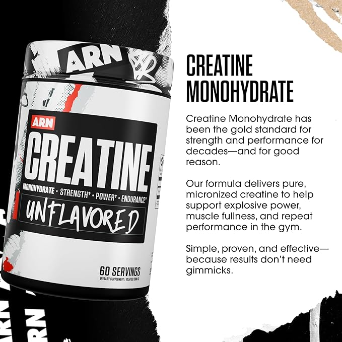 Arms Race Nutrition | ARN | Creatine Monohydrate (60 Servings) (Unflavored)