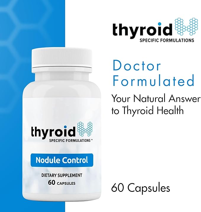 Nodule Control - Doctor Formulated Natural Thyroid Nodule Control Supports The Body to Help Reduce Thyroid Nodules -w/Spirulina Boswellia Turmeric Inositol Selenium Prunella