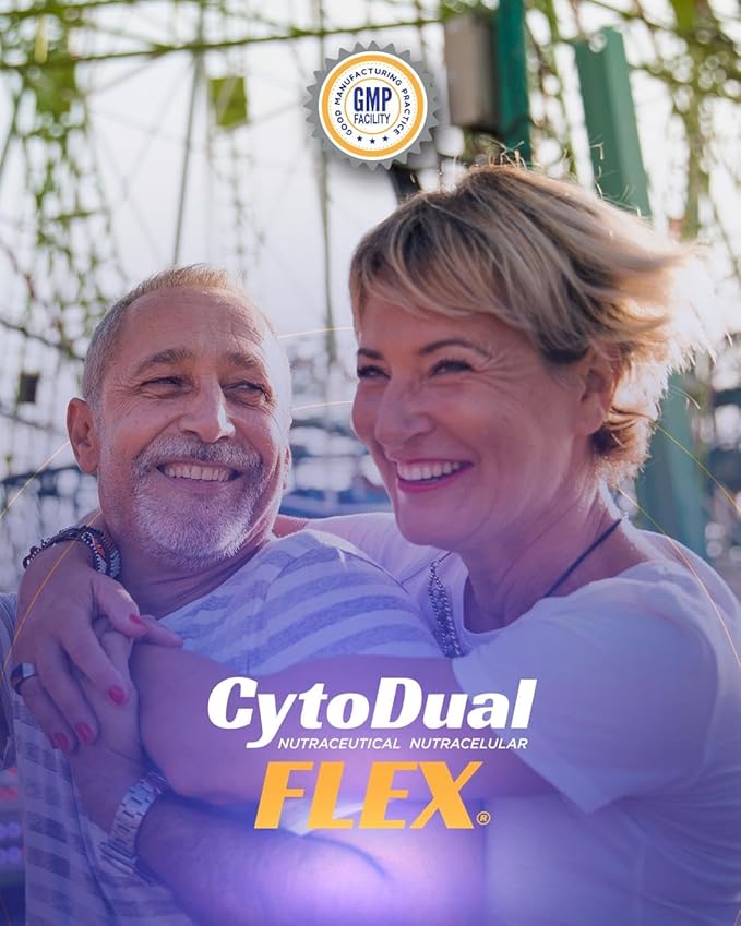 CytoDual Flex – Glucosamine Chondroitin MSM H. Acid Collagen – Joint Support for Back Knees &amp Hands – Mobility Cartilage Antioxidant Multi-Action – Fast-Acting Chewables – 90 Days