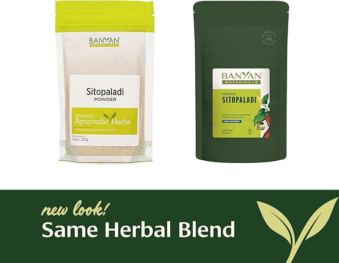 Banyan Botanicals Sitopaladi Powder – Organic Immune Support Supplement – Ayurvedic Formula for Healthy Lungs and Respiration* – 1/2lb. – Sustainably Sourced Non-GMO Vegan