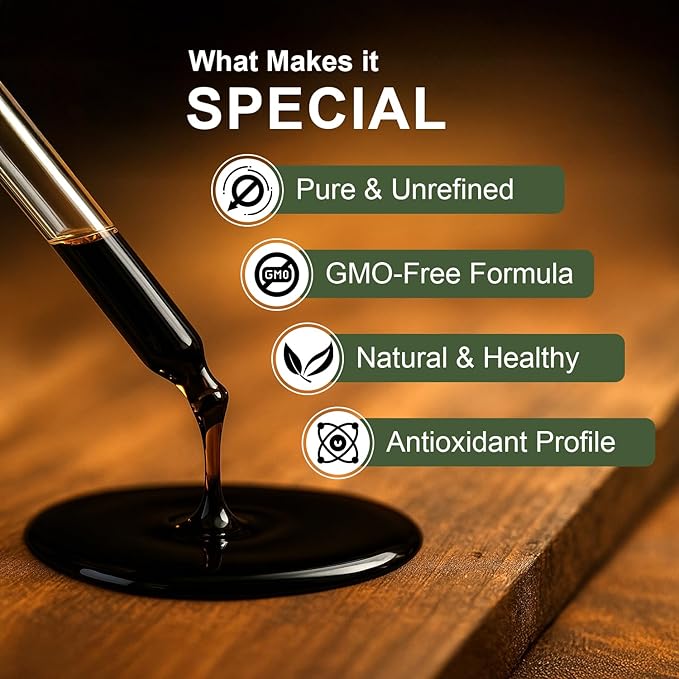 AL-TAQWA Black Seed Oil – Extra Virgin Nigella Sativa (Kalonji) Oil for Hair Skin &amp Wellness – Cold-Pressed Unrefined Non-GMO Vegan Halal – 16oz Amber Glass Bottle