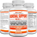 Simply Potent Adrenal Support and Cortisol Manager - 90 Capsules Adrenal Health Supplement with Ashwagandha Licorice Root Rhodiola Rosea Ginseng Holy Basil for Adrenal Fatigue for Women &amp Men