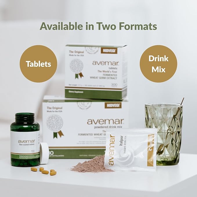 Avemar Fermented Wheat Germ Extract - Premium Powdered Drink Mix | Immune Support &amp Vitality | 30 Servings 30x0.6 oz.