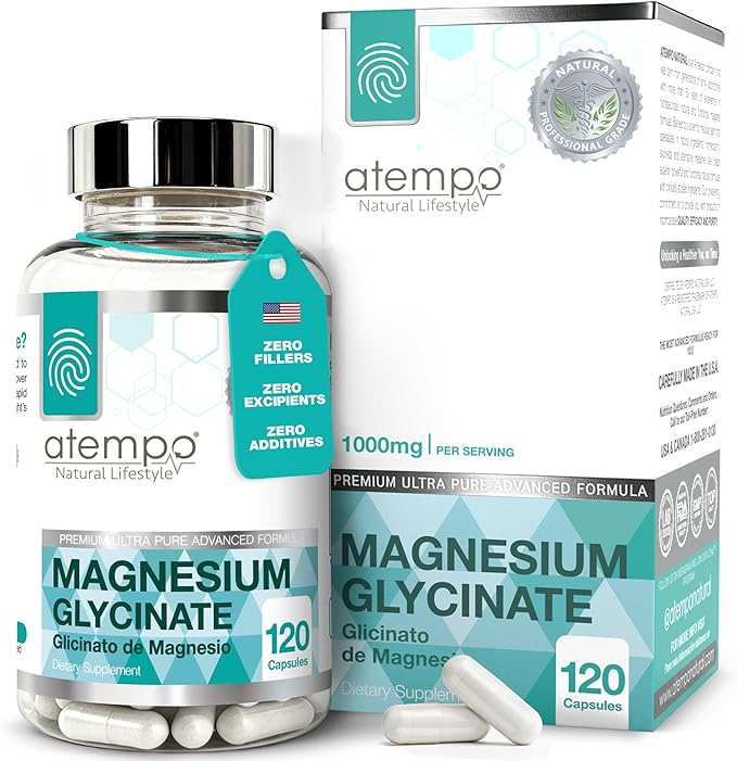 Magnesium Glycinate 1000mg Capsules – Chelated High Absorption Magnesium to Support Relaxation Stress Relief &amp Muscle Comfort – Vegan Non-GMO – 120 Capsules*
