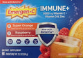 Emergen-C Immune+ 1000 mg Vitamin C + Vitamin D &amp Zinc (Super Orange 60 Ct/Raspberry 30Ct) 90 Packets
