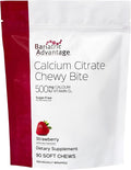 Bariatric Advantage Calcium Citrate Chewy Bites 500 mg - Highly Absorbable &amp Digestible - Vitamin D3 - Easily Chewable Calcium Supplement - Strawberry Flavor - 90 Count
