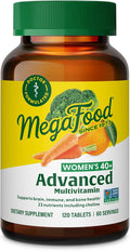 MegaFood Women's 40+ Advanced Multivitamin for Women - Dr Formulated - Vitamin B Vitamin D3 Vitamin K2 &amp Choline - Energy Metabolism Brain Health &amp Bone Health - Vegetarian - 120 Tabs (60 s