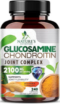 Glucosamine Chondroitin MSM - 3x Strength Joint Support Supplement for Joint Mobility &amp Comfort For Men and Women Glucosamine Supplements Complex with Turmeric &amp Boswellia - 240 Capsules