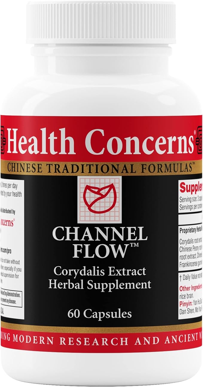 Health Concerns Channel Flow – Muscle Relaxation &amp Pain Support Supplement for Men &amp Women – Corydalis Root Extract – Chinese Herbal Formula for Headaches Joint &amp Menstrual Discomfort – 6