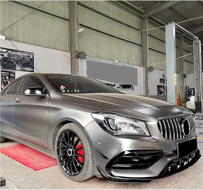 Engine Intake Grille Front Grille for mercedess 2013-2019 CLA Class X117 C117 CLA220 CLA260 CLA45 CLA180 Shooting Brake Front Bumper Grill (Color : 2013-2015 Black)