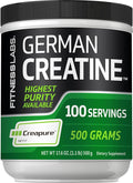 Fitness Labs German Creatine Monohydrate Powder | 500 Grams | Creapure Fitness Supplement | for Men &amp Women | Unflavored | 100 Servings