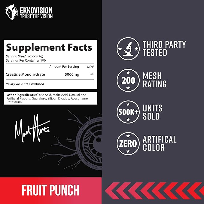 Ekkovision Creatine 100 Serving Fruit Punch
