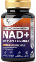 NAD+ Supplement 1000mg for Men &amp Women with NMNH NR Resveratrol &amp CoQ10 | Supports Healthy Aging Cellular Health &amp Wellness | Vitamin B &amp Antioxidant Support | 60 Capsules