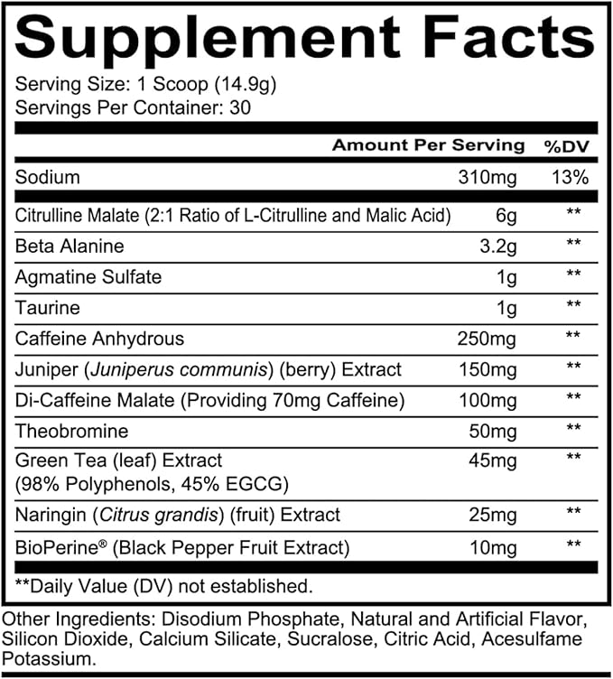 REDCON1 Total War Pre Workout Orange Crush - Contains 320mg of Caffeine from Green Tea Juniper &amp Beta Alanine - Pre Work Out with Amino Acids to Increase Pump Energy + Endurance (30 Servings)