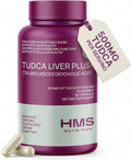 TUDCA Liver Plus+ Liver Support Supplement for Liver Cleanse with Milk Thistle Seed Extract Vitamin B12 Folate Tudca Bile Salt Supplement (Tauroursodeoxycholic Acid) 60 Capsules 1 Month Supply