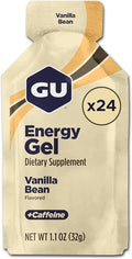GU Energy Original Sports Nutrition Energy Gel Vanilla Bean 26.4 Oz 24 Count