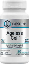 Life Extension GEROPROTECT® Ageless Cell™ Cellular Health Healthy Aging Vitamin E N-Acetyl-L-cysteine Green Tea Extract myricetin Gluten Free Non-GMO 30 softgels