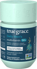 True Grace Daily Men’s Multivitamin 50+ - 60 Easy-to-Swallow Tablets - Immune Energy Longevity &amp Memory Support - Gluten Free Soy Free Vegan - 30 Servings