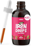 LLORENS PHARMACEUTICAL Iron Supplement for Women Iron Drops Daily Support 20mg of Polysaccharide Complex Free Taste Natural Sweeteners Vegan and Paraben Free (Berry Daiquiri 4 Fl Oz)