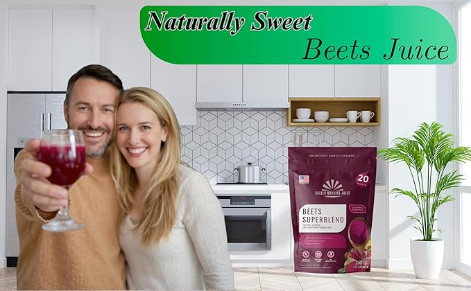 Beets Superfoods Blended Powder Juice: Nitric Oxide Booster &amp Energy Blend | Beetroot Pomegranate Powder to Extend NO &amp Blood Flow | No Added Sugar Freeze-Dried