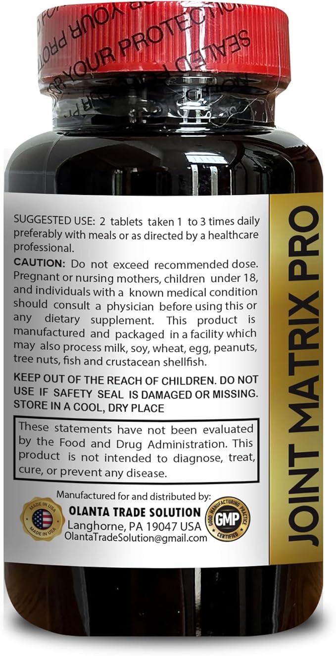 Joint Matrix PRO Complex - Flexibility and Balance for Over Ages Joint Strength Supplement Joint Support Muscle &amp Cartilage Health - 1 Bottle