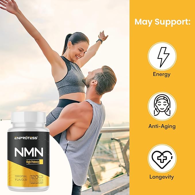 Sublingual NMN 500mg Max Absorbency &amp Fast-Acting NMN Supplement（120-Day Supply） 99% Pure NMN (Nicotinamide Mononucleotide) for NAD Cell Immune Energy Muscle Anti-Aging Longevity 120 Loze