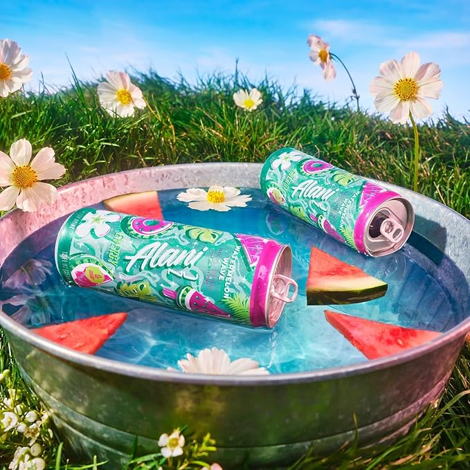 Alani Energy Drinks Watermelon Wave Sugar Free Low Calorie12 Fl Oz (6 pack)
