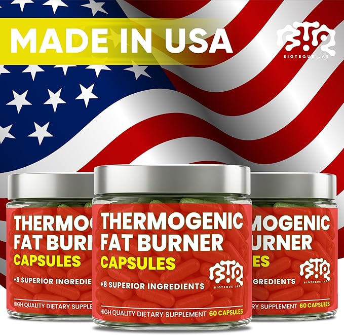 Thermogenic Fat Burner Capsules - Weight Loss Pills for Women &amp Men Appetite Suppressant Metabolism Booster - Green Tea Coffee Extract Garcinia Cambogia - Diet Pills for Weight Loss - 60 Capsu