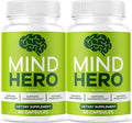 (2 Pack) Mind Hero Capsules - Brain Health and Memory Support Advanced Formula MindHero Focus Pills Daily Support Natural Cognitive Function for Overall Health &amp Wellness 120 Capsules for 2 Mont