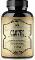 Cloves Capsules - Natural Dietary Supplement - Rich in Vitamins Minerals Manganese Fiber - May Help Strengthen Bones Promote Digestive Function Antioxidant Support - 100 Caps