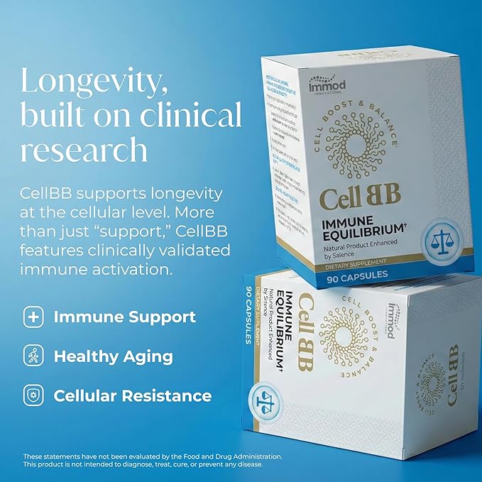 CellBB Immune Equilibrium – Animal-Derived Bioactive Phospholipids from Fertilized Eggs for Cellular Repair Anti-Aging and Immune Support 10x Liposomal Absorption 90 Capsules