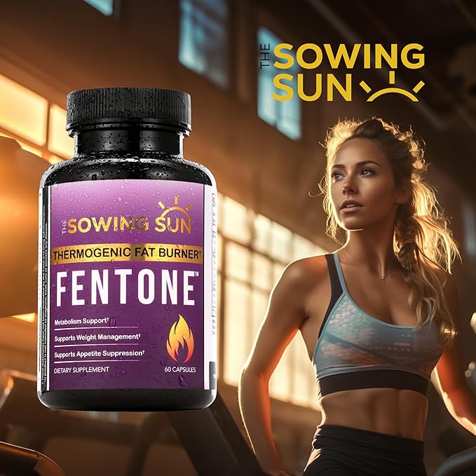 Fentone Thermogenic Fat Burner Energy Booster Appetite Suppressant Clinically Studied Weight Loss Fat Burning Phenylethylamine HCl L- Carnitine Ketones - 60 Diet Pills (1)