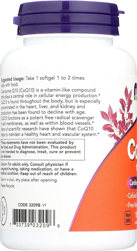 NOW Foods Coq10 100mg 150 Soft Gels