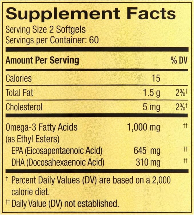 Spring Valley Omega-3 Mini Fish Oil Softgels 1000 mg 120 Count Bundle with Exclusive Vitamins &amp Minerals A to Z - Better Ligth&ampSpring Guide (2 Items)