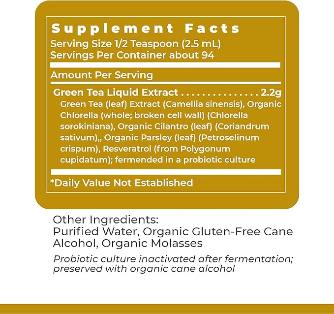 Premier Research Labs Green Tea-ND - Probiotic Fermented Green Tea Extract Supplement with ECGC Camellia Sinensis Liquid Supplement Drops for Adults Vegan Friendly - 8 Fl Oz Bottle