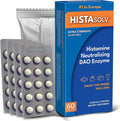 HISTAsolv Extra Strength DAO Enzyme Supplement for Histamine Food Intolerance - Eases Digestive Discomfort - Patented Tech - Made in Austria - 60 Pack