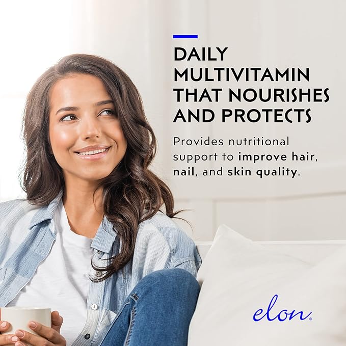 Elon Matrix 5000 Complete Multivitamin — Skin Hair and Nail Growth Vitamins — Healthy Hair Growth Vitamins for Women &amp Men — 5000Mcg Biotin Supplement Pack of 3 (180 Day Supply)