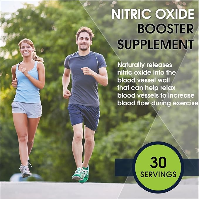 L-Arginine 5000mg + L-Citrulline 2000mg Complex Powder Supplement Drink Mix - Nitric Oxide Booster for Heart Health Blood Flow &amp Energy - 30 Servings (Green Apple)