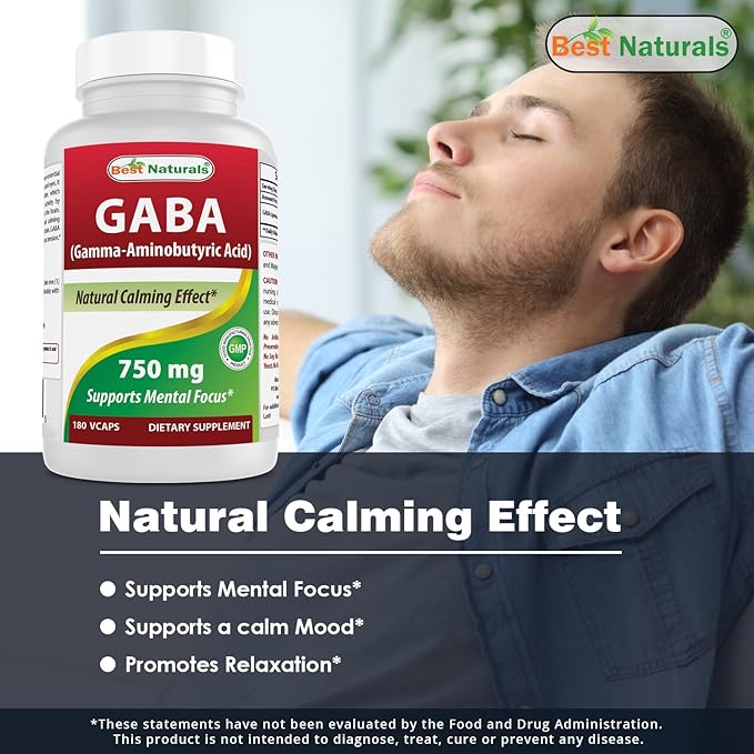 Best Naturals GABA 750 mg &amp 5-HTP 100 mg