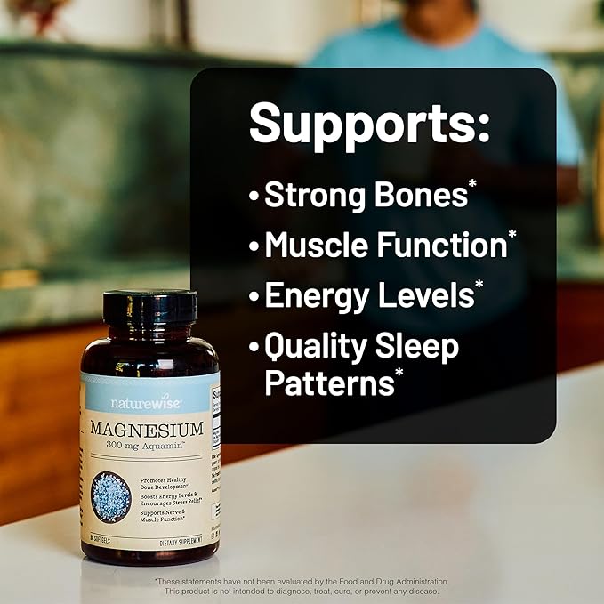 NatureWise [1] Max Probiotics 30 Billion CFU + Organic Prebiotic - 60 Capsules[2-Month Supply] + (Pack of 2) Marine Magnesium 300mg - Naturally Sourced Non-GMO - 90 Softgels[60-Day Supply]