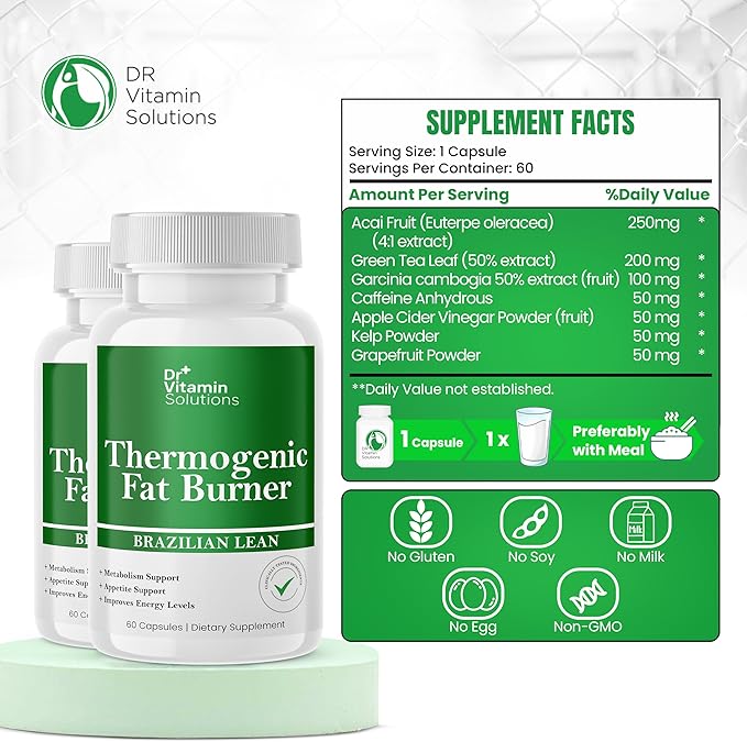 DR VITAMIN SOLUTIONS Professional Detox Cleanse and Thermogenic Fat Burner Bundle - 15 Day Cleanse for Weight Management Gut Health and Bloating Relief - 2-Pack of Each