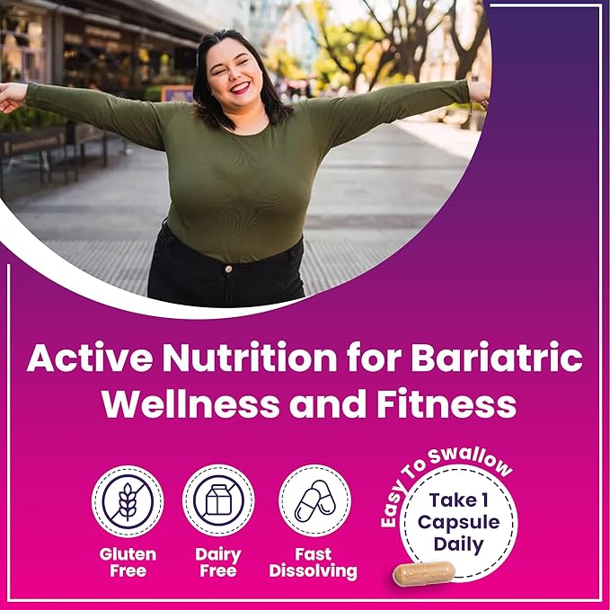 ProCare Health Bariatric Multivitamin 45mg Iron – Once Daily Capsule for Gastric Bypass Sleeve &amp Post-Op Support – 90 Easy-to-Swallow Capsules 3-Month Supply No Artificial Colors Gluten-Free