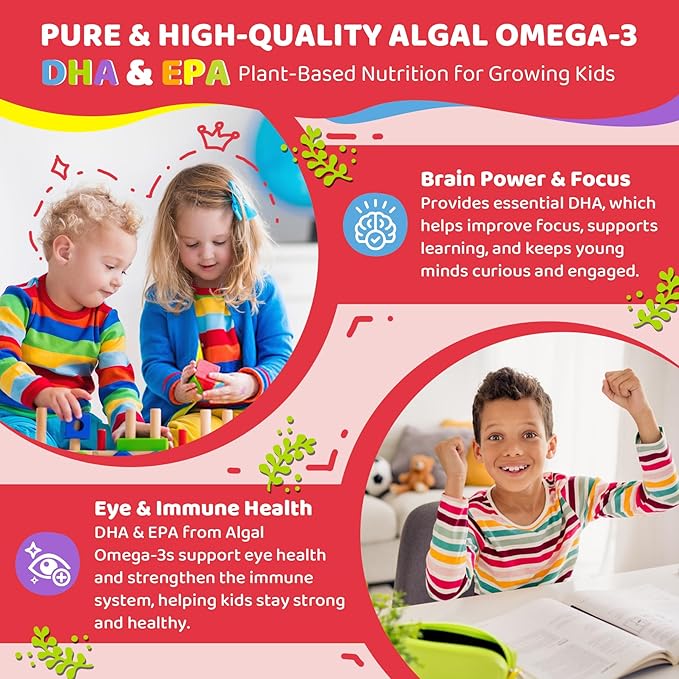 Vitamin D3 K2 + Calcium Liquid-filled Gummies for Kids &amp Teens 1000IU / 2000IU D3 with Magnesium Algal Omega 3 Kids Vitamins for Bones &amp Teeth Calcium Absorption Brain Immune Sugar-Free