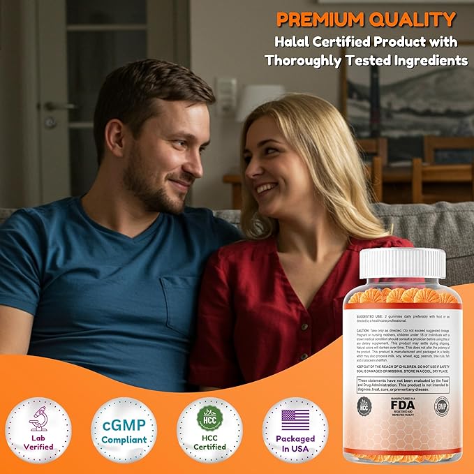 SHIFAA NUTRITION Vegan Vitamin C Gummies | 90 Gummies 250mg 45 Servings | Non-GMO | Gluten-Free Gelatin-Free | Immune Support Gummy &amp Seasonal Support for Kids &amp Adults Halal Vitamins