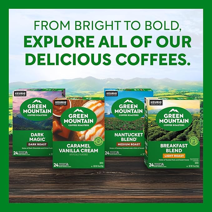 Green Mountain Coffee Dark Magic Decaf Keurig Single Serve K-Cup Pods Dark Roast Coffee 60 Count (6 Packs of 10)