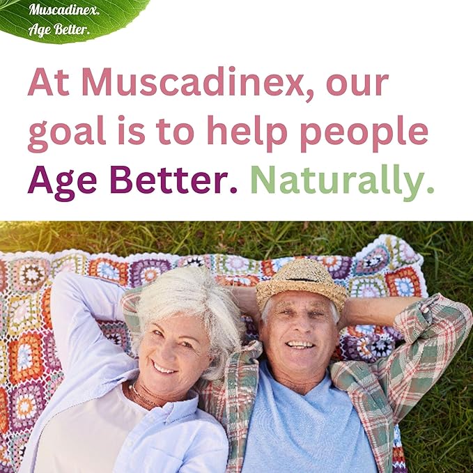 Muscadine Grapeseed Supplement - Superfood Supplement - High ORAC Antioxidant &amp Polyphenols with Resveratrol Quercetin &amp Ellagic Acid - Grape Skin &amp Seed for Health &amp Longevity - 60 S