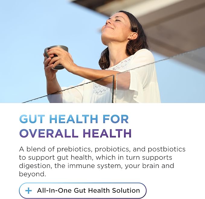 DR. EMIL NUTRITION Women &amp Men Total Gut Health Complex | Prebiotic + Probiotic + Postbiotic Gut Health Supplements | Probiotics Digestive Health &amp Gut Health | 60 Capsules