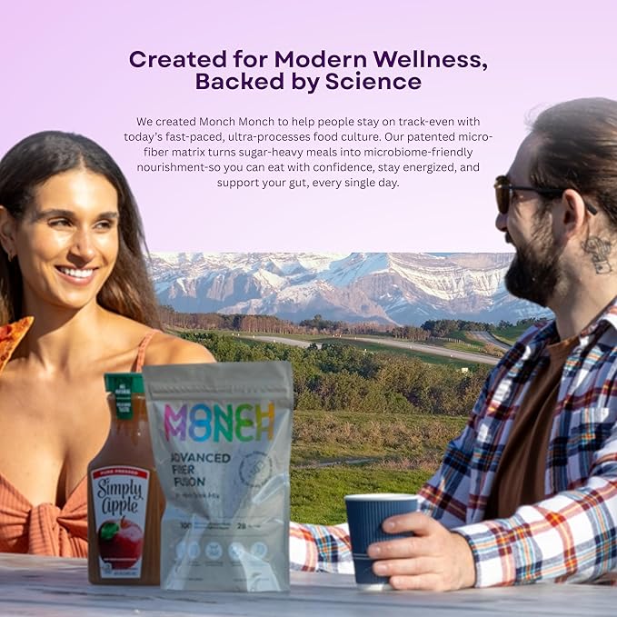 Monch Monch Calorie Absorbing Fiber Sponge – Original One Month Supply – Konjac Gum &amp Prebiotic Fiber Supplement for Gut Health &amp Blood Sugar Support – Vegan Sugar-Free 60 Ct