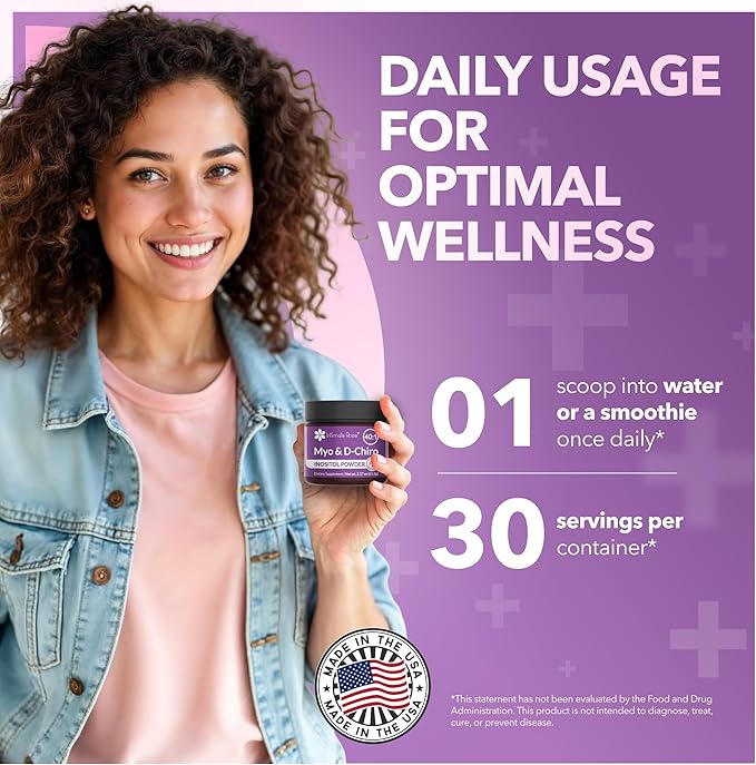 Intimate Rose Inositol Supplement for Women Powder - Myo-inositol &amp D-Chiro Inositol Powder - Hormonal Balance &amp Healthy Ovarian Function Support for Women - Ideal 40:1 Ratio - Made in USA