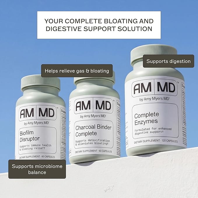Coconut Charcoal Capsules from The Myers Way Protocol - Natural Activated Charcoal Gas Reliever &amp Support for Affects of Mold/Toxins - Dietary Supplement 60 Capsules 30 Servings - Dr. Amy Myers
